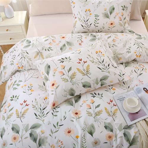 MUXHOMO King Comforter Set, 7-Piece Floral Bed in a Bag - Image 3