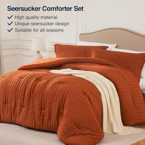 Quataly Twin Comforter Set Seersucker Lightweight Bed Set - Image 4