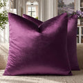 GIGIZAZA Velvet Pillow Covers 20x20 Decorative Pillows Pack of 2 Purple by GIGIZAZAFocusingonhomedecoration