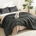 Litanika Dark Grey Super King Comforter Set by Litanika