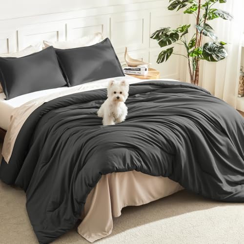 Litanika Dark Grey Super King Comforter Set by Litanika