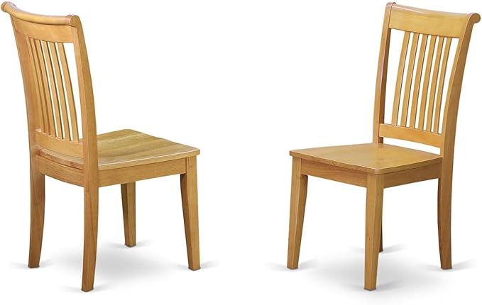 East West Furniture ANPO3-OAK-W 3 Piece Dinette Set for Small Spaces Contains a Round Kitchen Table with Pedestal and 2 Dining Room Chairs, 36x36 Inch, Oak