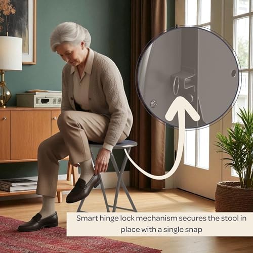Lavish Home Portable Folding Stool - Image 6