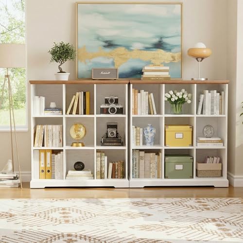 IRONCK 9 Cube Storage Organizer, Farmhouse Short Bookshelf - Image 6