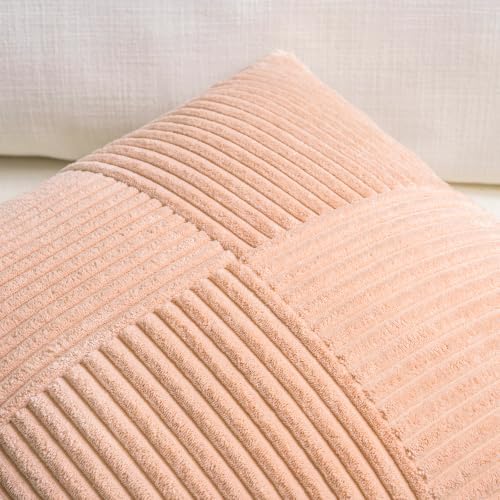 Fancy Homi Peach Lumbar Decorative Throw Pillow Covers 20x28 Inch - Image 4