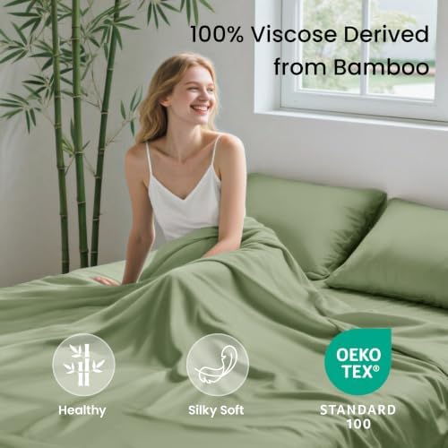 Love's cabin 100% Rayon Derived from Bamboo, Twin XL Sheet Set, 3 Pieces - Image 2
