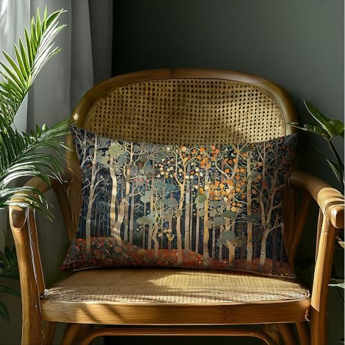 Rustic Fall Forest William Morris Inspired Pillow Covers 12x20 - Image 4