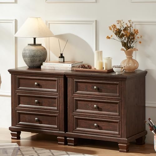 3-Drawer Nightstand Set of 2 by SAVORLIFEFurniture