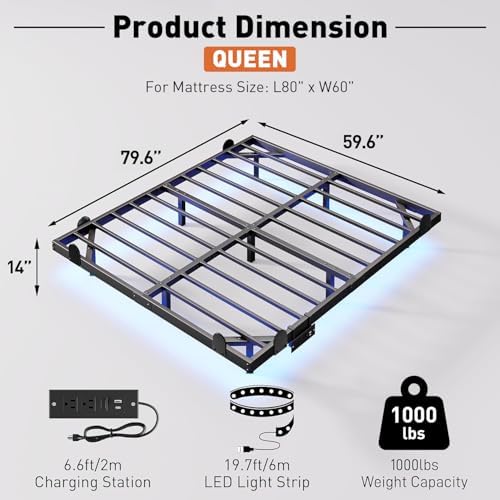 AGXI Floating Bed Frame Queen - Image 2