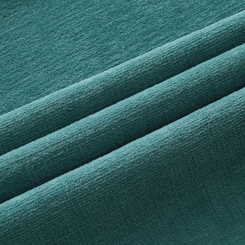 MIULEE Teal Chenille Couch Lumbar Throw Pillow Covers - Image 5