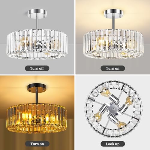 FRIDEKO HOME Crystal Chandelier Ceiling Light - Image 7