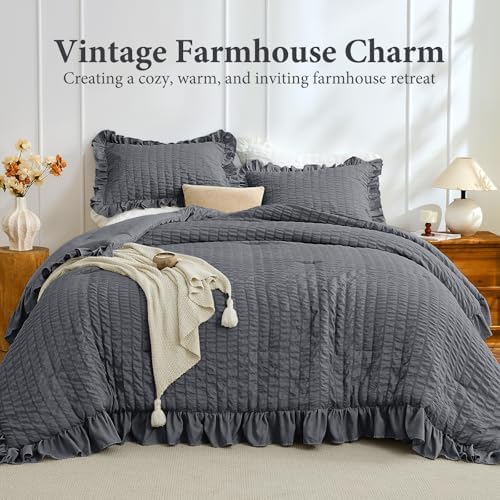 JOLLYVOGUE Dark Grey Oversized King Comforter Set - Image 2