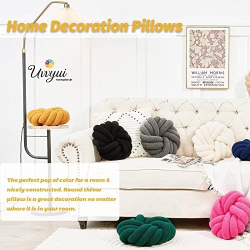 Knot Pillows, 14 Inch Decorative Throw Pillows Round Pillows Cushion, Soft - Image 4