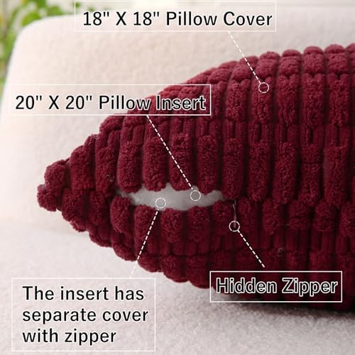 2 Pack Corduroy Decorative Throw Pillow - Image 3