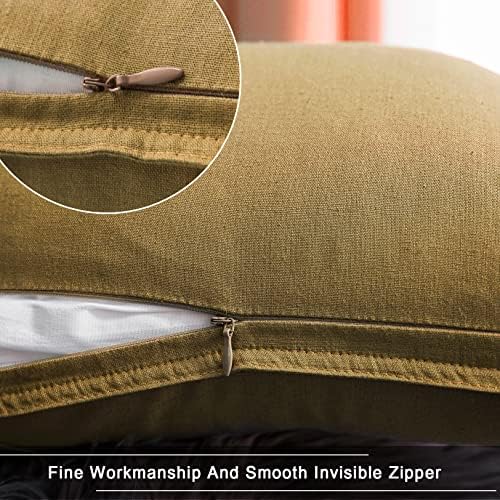 Jeanerlor Decorative Cotton Linen Couch 26"x26" Throw Pillow Case - Image 2