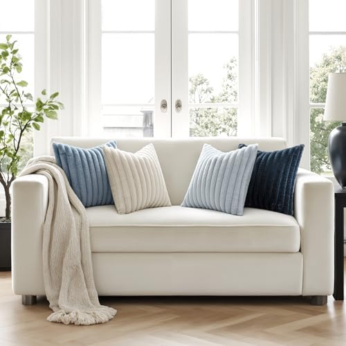 MIULEE Faux Fur Plush Euro Decorative Throw Pillow Covers 24x24 - Image 3