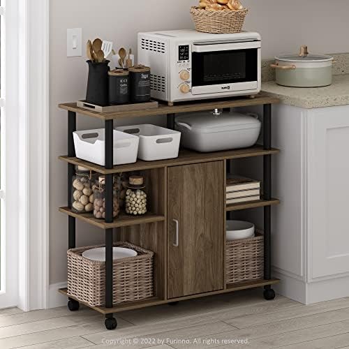 Furinno Helena 4-Tier Multifunction Rolling Open Shelves Storage Cart Organizer by Furinno-FitsYourSpaceFitsYourBudget