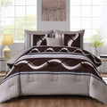 Anibedding Striped Comforter Set King Size, 8 Pieces Bed in a Bag by Anibedding