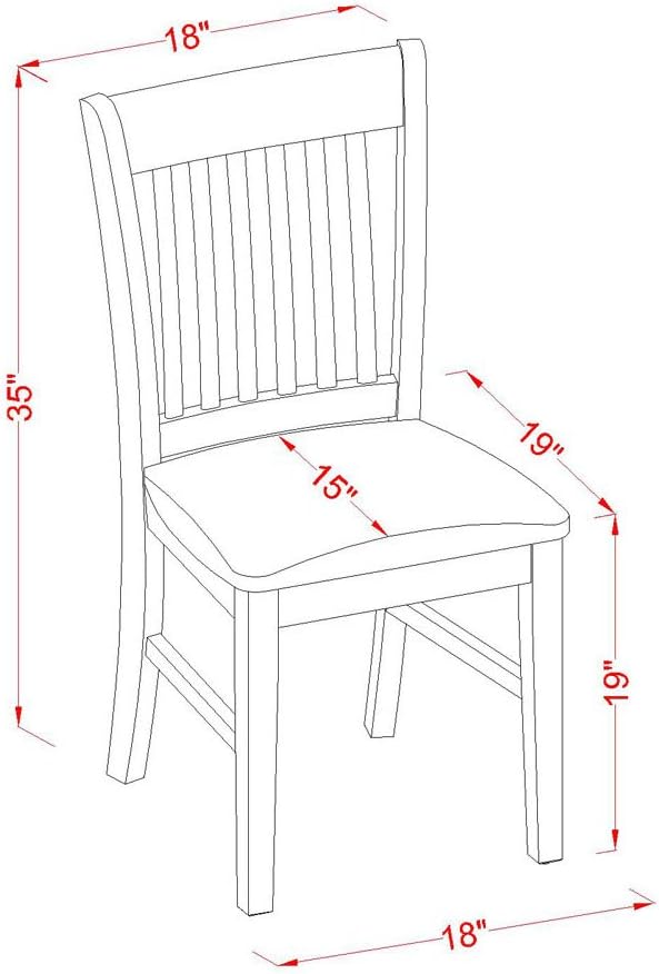 East West Furniture PSNO6C-MAH-C 6 Piece Dining Room Set Contains a Rectangle Kitchen Table with Butterfly Leaf and 4 Linen Fabric Dining Chairs with a Bench, 32x60 Inch, Mahogany