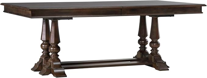 Liberty Furniture Arden Road Opt 5 Piece Dining Trestle Table Set - 4 Upholstered Chairs - Satin Cherry