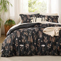 Bedsure Black Floral King Size Comforter, Ultra Soft ＆ Fluffy Bedding 3 Pcs by BEDSURE