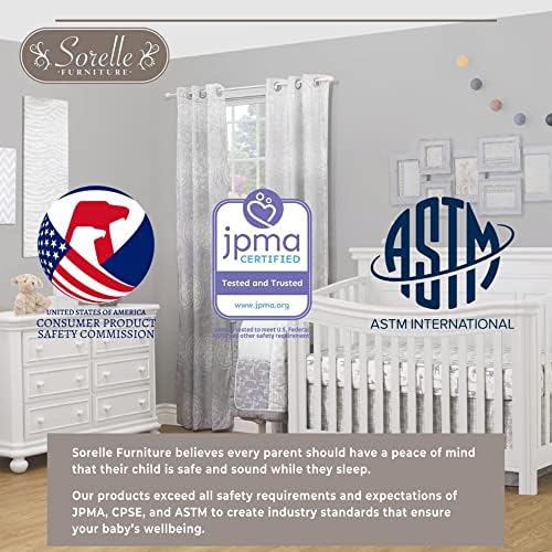 Sorelle Furniture Paxton Crib, Classic 4-In-1 Convertible Crib, Made of Wood - Image 4