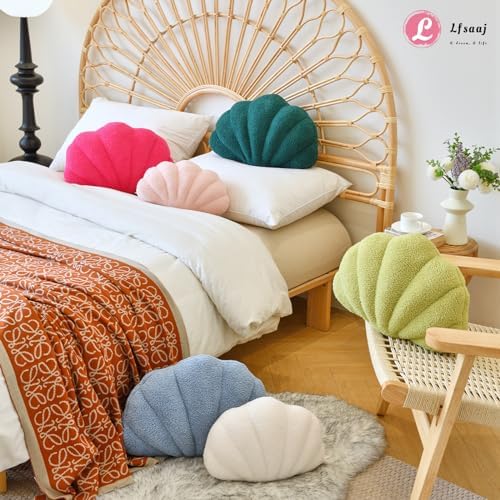 Lfsaaj Seashell Throw Pillows, Shell Shaped Throw Pillows, Soft Home Decorative - Image 6