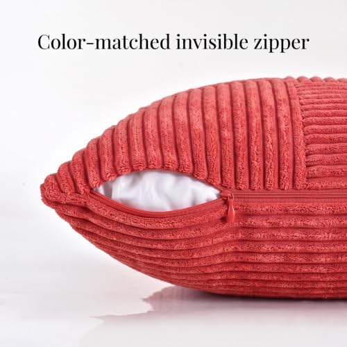 Fancy Homi Set of 1 Red Boho Long Lumbar Body Decorative Throw Pillow Cover - Image 3