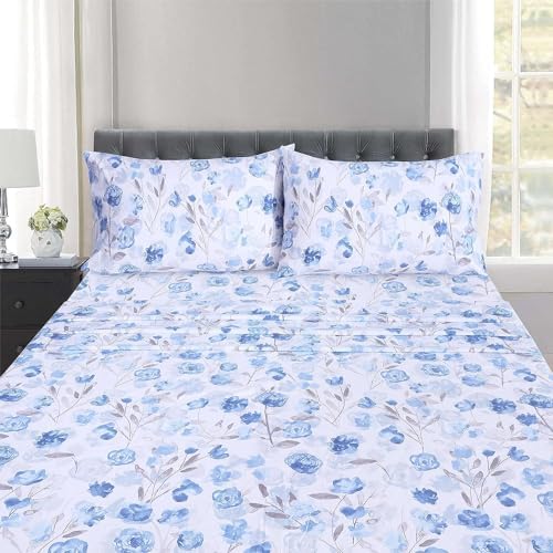 RUVANTI 100% Cotton Twin Sheets, Percale Weave Twin Sheet Set - Image 5