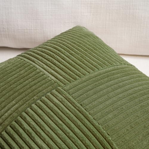 Fancy Homi Moss Green Lumbar Decorative Throw Pillow Covers 22x14 Inch - Image 4