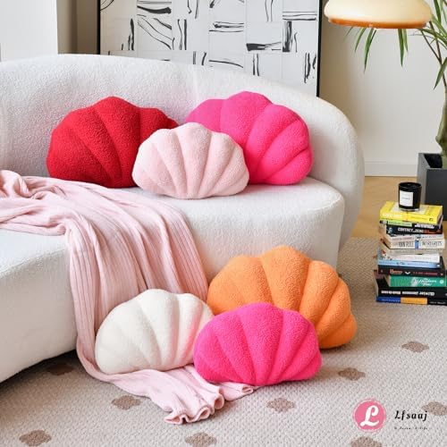 Lfsaaj Seashell Throw Pillows, Shell Shaped Throw Pillows, Soft Home Decorative - Image 4