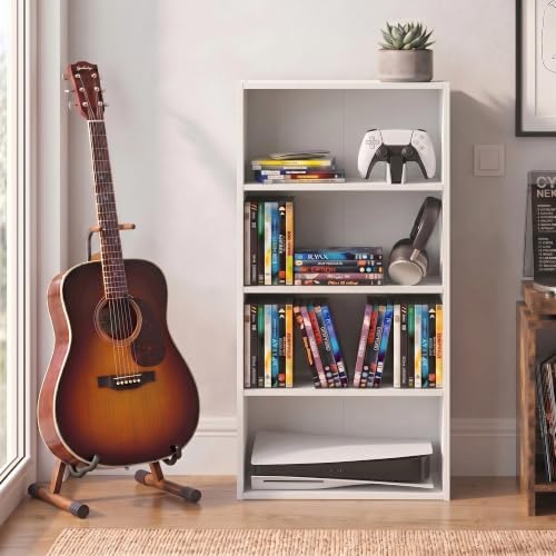Furinno Basic DVD Shelf, 4-Tier CD Rack, Media Shelf by Furinno-FitsYourSpaceFitsYourBudget