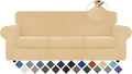 WEERRW 4 Pieces Velvet High Stretch Couch Covers by WEERRW