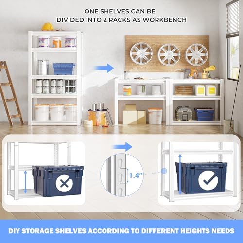 Raybee 72''H Garage Shelving, Storage Shelves 2010LBS, Adjustable 5 Tier Metal - Image 4