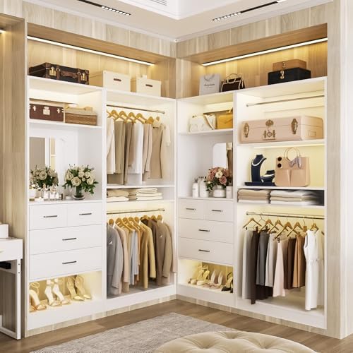 Unikito 61" Closet System, Heavy Duty Wood Closet Organizer - Image 3