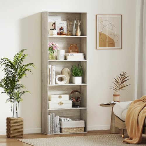 GIANTEX 5-Tier Bookshelf, Freestanding Bookcase, 5 Open Shelf - Image 7