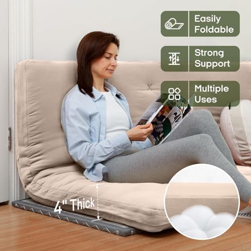 ZonLi Japanese Floor Futon Mattress 100% Cotton Washable Cover Foldable - Image 2