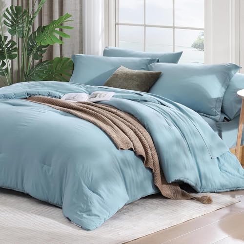 Full Size Comforter Sets-7 Pieces Ultra Soft Bed in a Bag Full Bedding Sets - Image 2