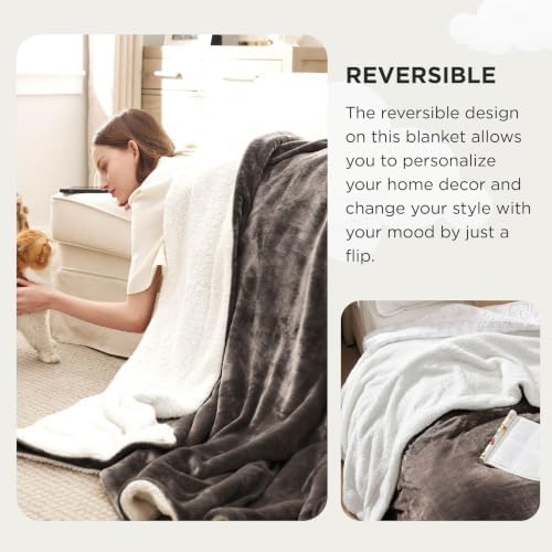 Bedsure GentleSoft Sherpa Fleece Cal King Blankets - Image 5