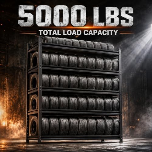 GH 5000 lb Heavy Duty Garage Shelving, 5-Tier Steel Rack - Image 4