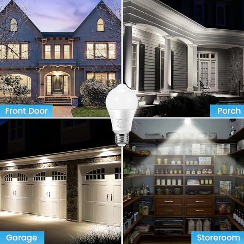 Motion Sensor Light Bulbs, E26 Dusk to Dawn Activated Security - Image 6