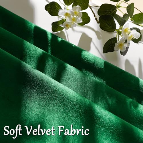 GIGIZAZA Green Velvet Pillow Covers 24x24 Decorative Pillows Pack of 2 - Image 5