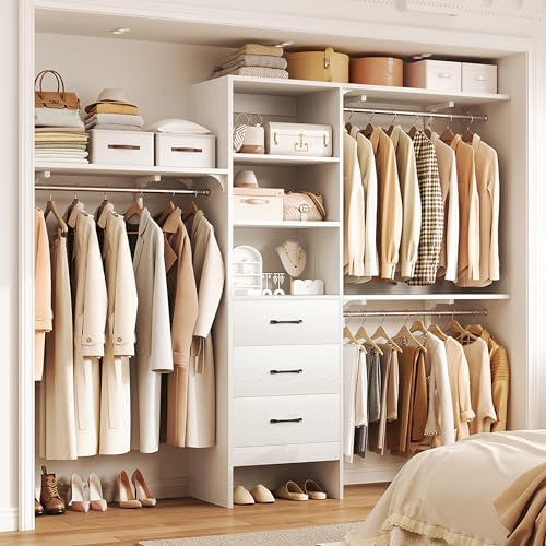 8FT Closet System, Wall Mount Bedroom Wardrobe by Flrrtenv