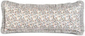 Ridhi Brown Meadow Vine Block Print Ruffle Pillow Sham 36x14 Inch Set of 1 by Ridhi
