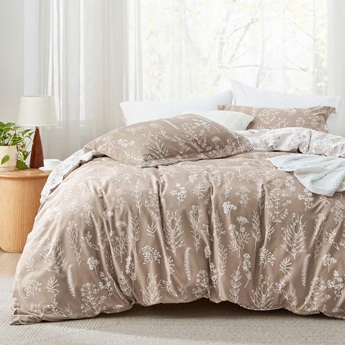 Bedsure Floral Comforter Set Cute Bedding Set Twin/Twin XL Reversible Light by BEDSURE