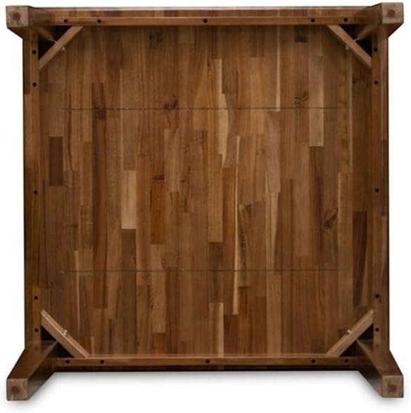 East West Furniture OXSI3-AWA-04 3 Piece Dining Set Includes a Square Dining Room Table and 2 Parson Kitchen Chairs, 36x36 Inch, Antique Walnut
