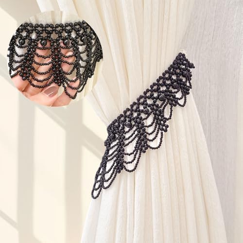 2 Pack Magnetic Curtain Tiebacks, Baroque Style Curtains Holdbacks - Image 2