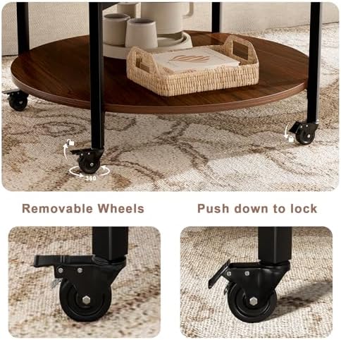 FABATO Small Round Lift Top Coffee Table - Image 5