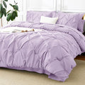 CozyLux King Size Comforter Set Lavender, 7 Pieces Pintuck Bed in a Bag by CozyLux