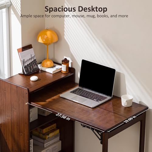 Bamboo Folable Desk for Small Spaces, Folding Desk - Image 4